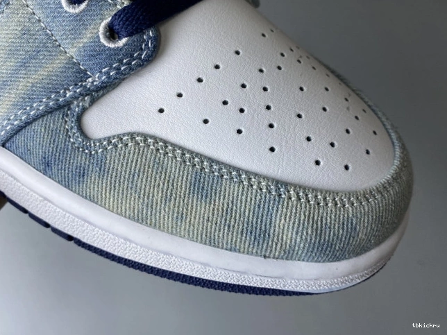 Cheap TBK Denim Jordan Air 1 Low Washed CZ8455-100 0702